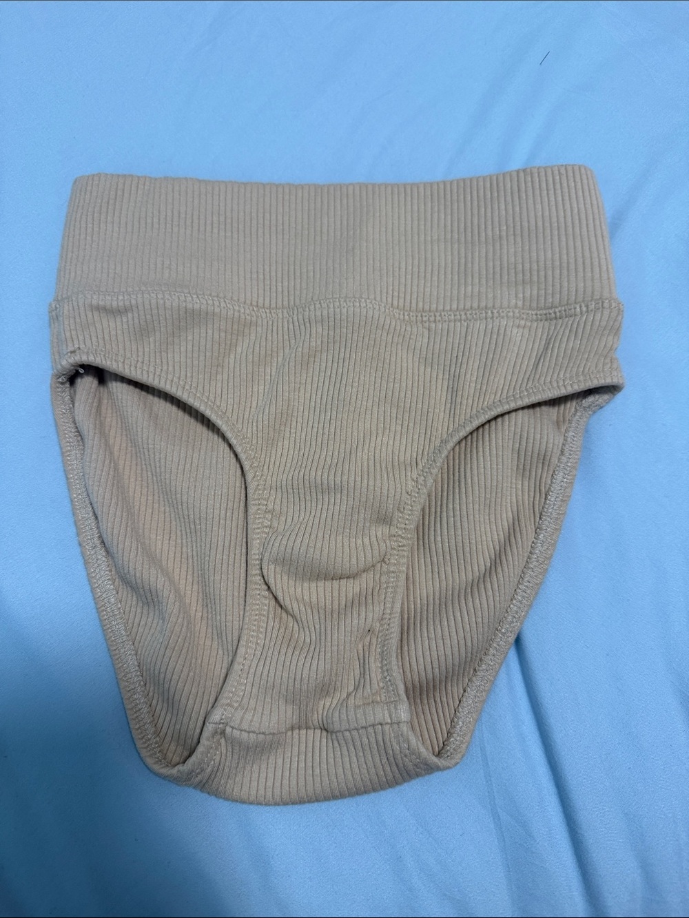 Tiger Friday -  Ribbed High-Waist Briefs in Beige